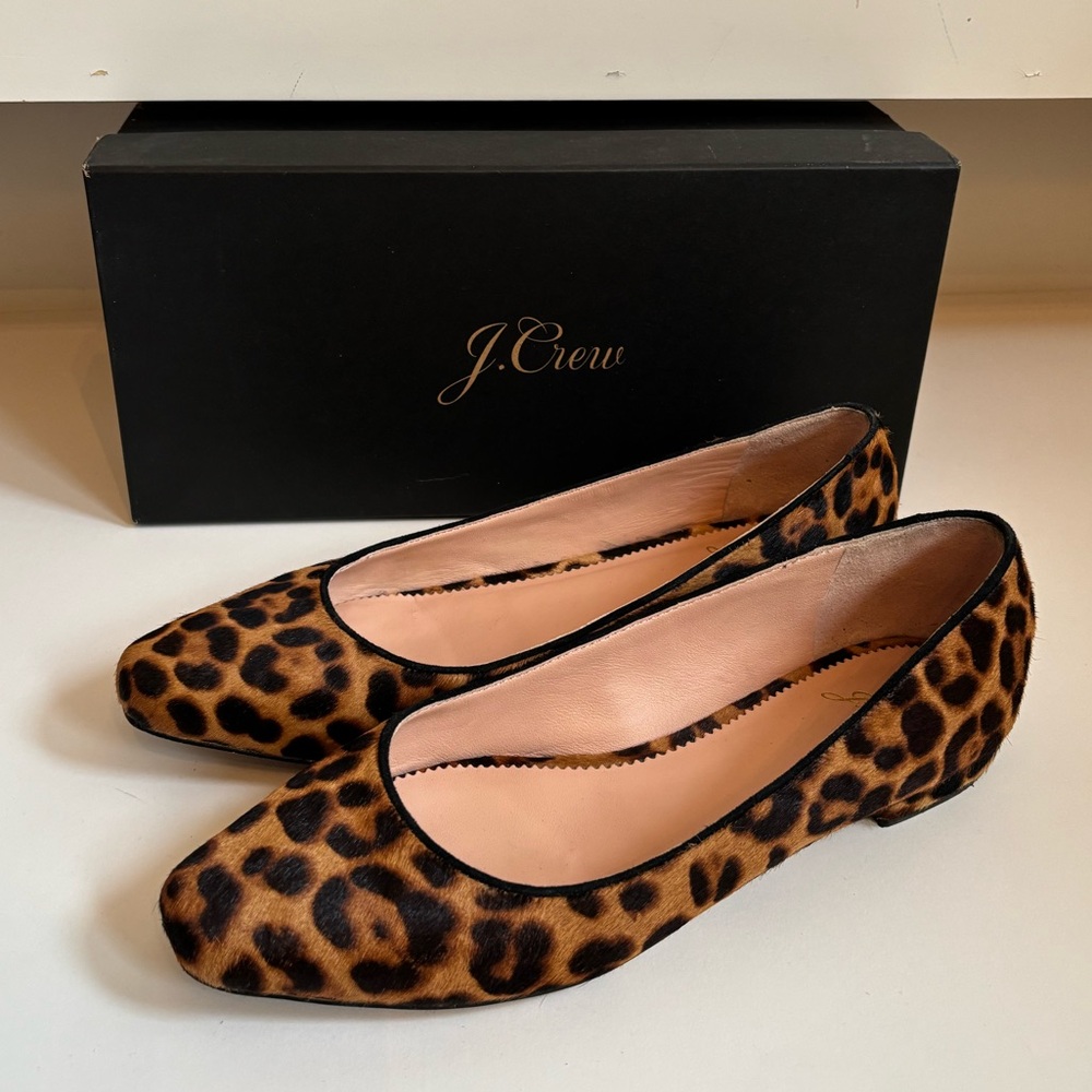 J. Crew Haircalf Classic Leopard Print Flats